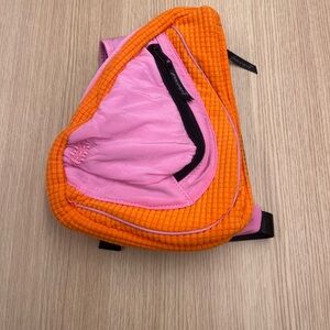 Free People The Movement Crossbody Shoulder Sling Bag Orange and Pink